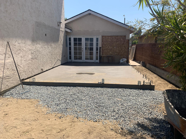 Finished foundation, ready for construction to begin.